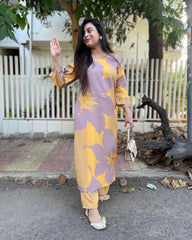 Trendy Lilaq Floral Kurta Set
