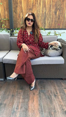 Padma Ajrakh Print Cotton Farshi Suit