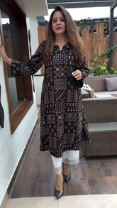 Kunika Ajrakh Print Cotton Kurta