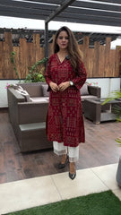 Kunika Ajrakh Print Cotton Kurta