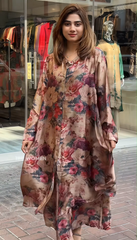 Vibrant Pure Muslin Beautiful Printed Cord-Set For Women