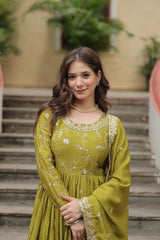 Frostine Parrot Ethnic Kurta-Set