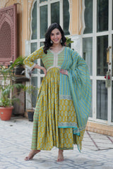 Delicate Pure Cotton Printed Kurta-Set