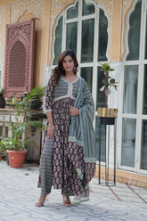 Delicate Pure Cotton Printed Kurta-Set