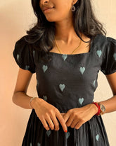 Scarlet Black Maska Cotton Fabric Maxi Gown