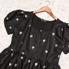 Scarlet Black Maska Cotton Fabric Maxi Gown