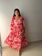 Opulent Fox Georgette Fabric Maxi Gown