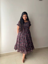 Radiant Fox Georgette Maxi Gown