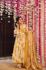 Flamingo Soft Cotton Graceful Style Anarkali Bottom With Dupptta