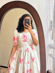 Elegant Unique colours Flower Patterns Frock