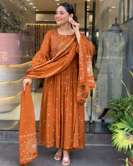 Radiant Orange Mal Cotton Kurta Set