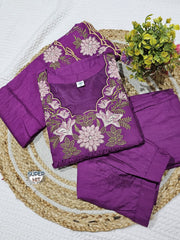 Magestic Soft Rayon Slub Kurta Pant With Dupatta