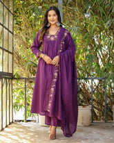 Magestic Soft Rayon Slub Kurta Pant With Dupatta
