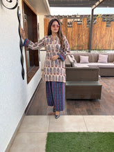 Noor Ajrakh Print Cotton Farshi Suit