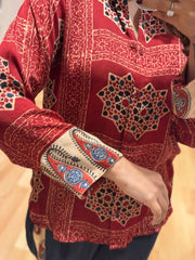 Sahiba Ajrakh Print Maldhari Heritage Shirt