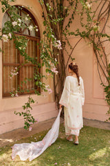 Vibrant White And Pink Pure Cotton Kurta plazzo With a Beautiful Dupatta