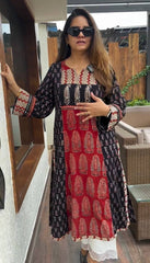 Minaxi Ajrakh Print Cotton Kurta