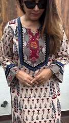 Meenu Ajrakh Print Cotton Kurta