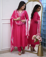 Lovely Pink  Ethnic Kurta-Set