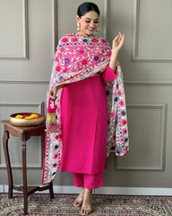 Lovely Pink Ethnic Kurta-Set