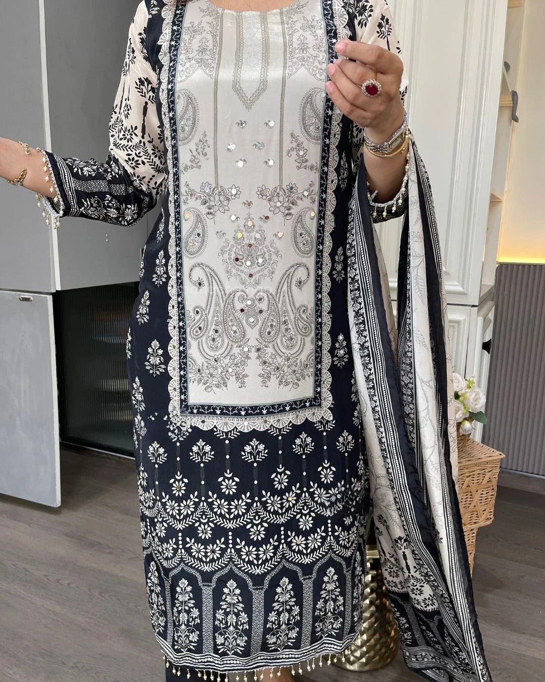 Sea Breeze Pure Muslin Kurta set