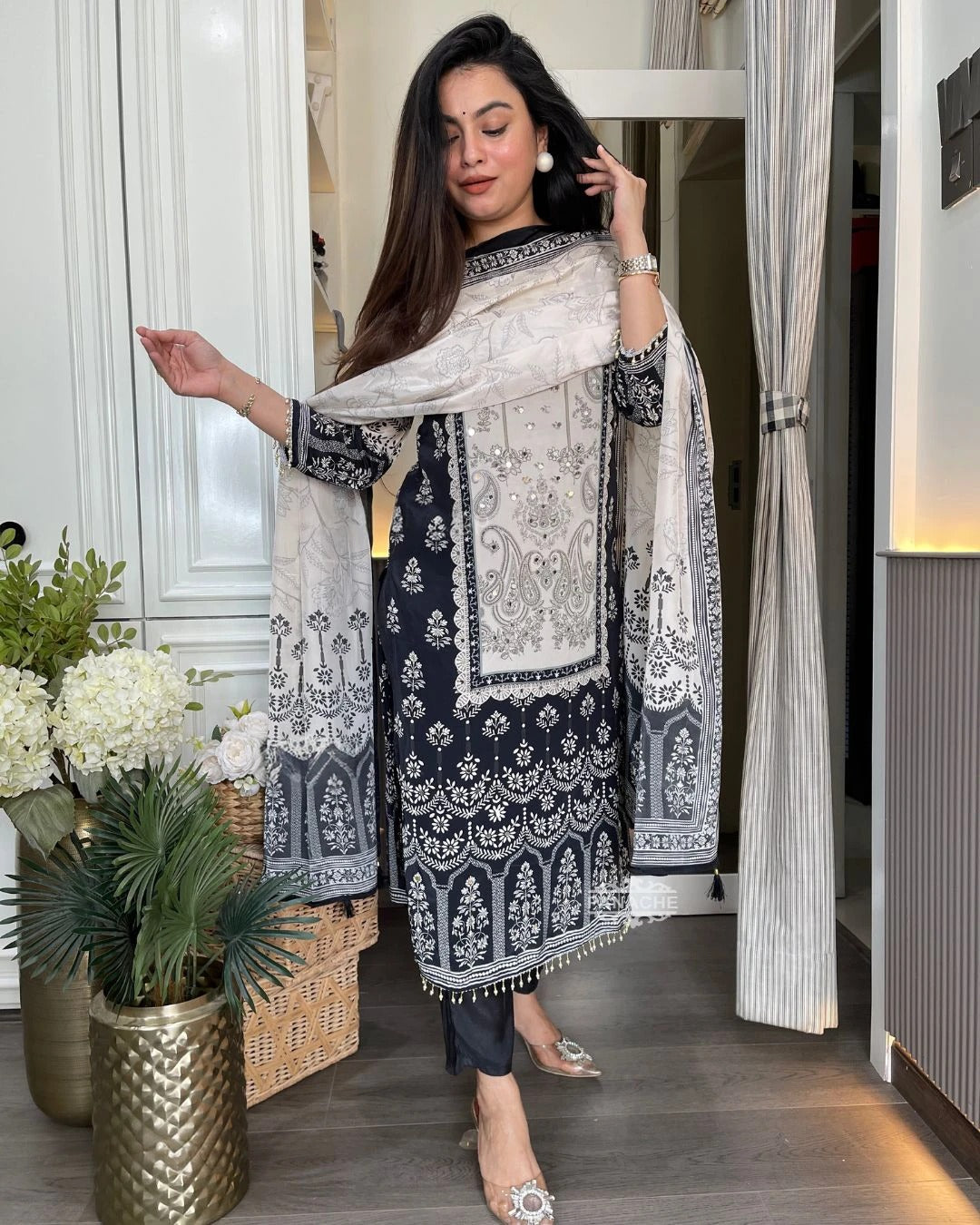 Sea Breeze Pure Muslin Kurta set