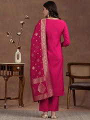 Flamingo Pink Ethnic Kurta-Set