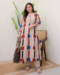 Effortless Style Premium Cotton Office Wear Kurta-Sets