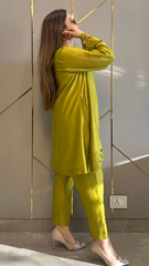 Zareen Chanderi Silk Cut-Work Co-ord Set