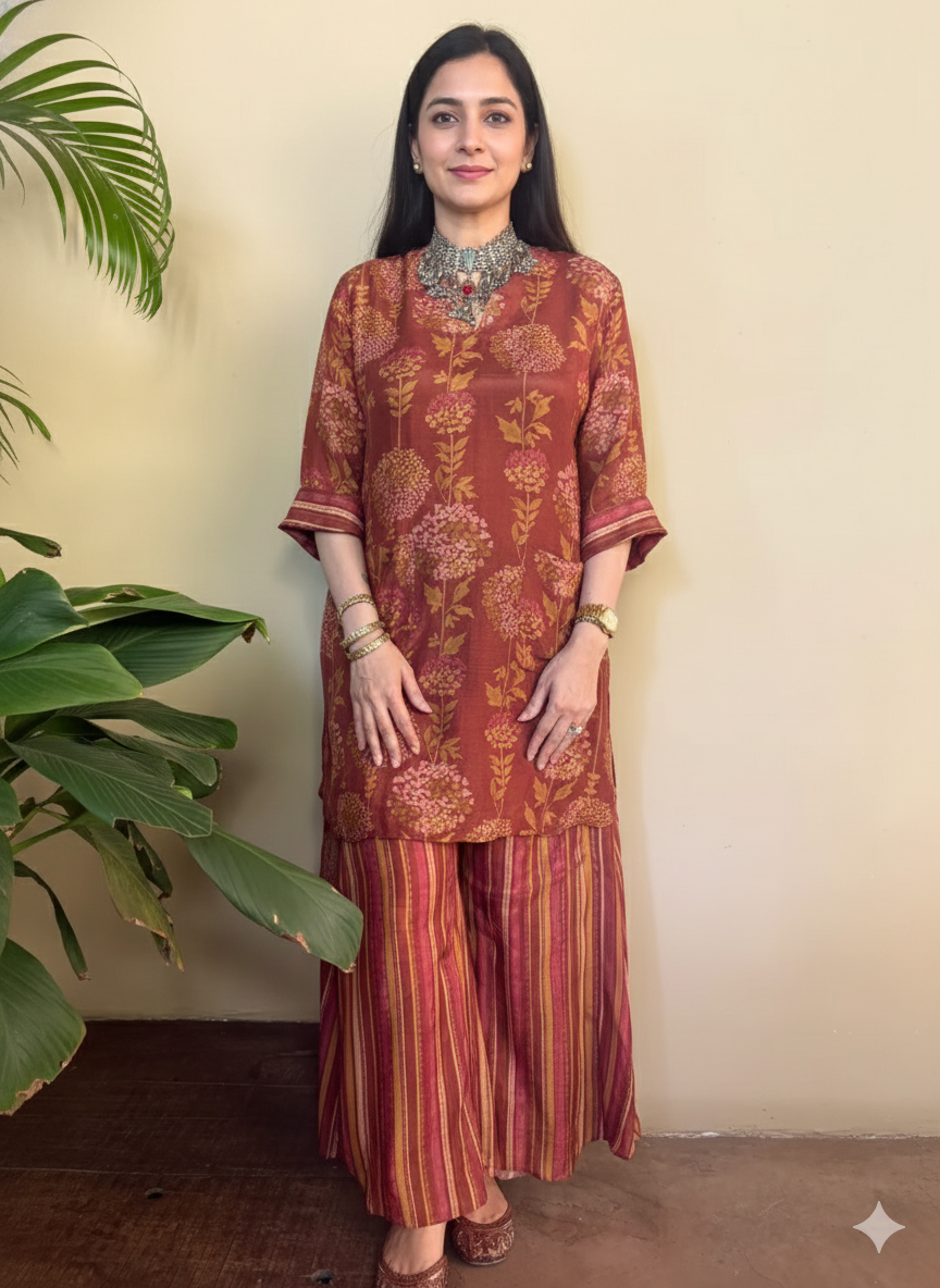 Manaa Cotton Printed Bloom Cord-Set