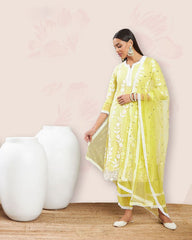 Vibrant Lemon Ethnic Kurta-Set