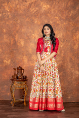 Magnificant Pure Heavy Cotton Linen Anarkali Gown With Koti