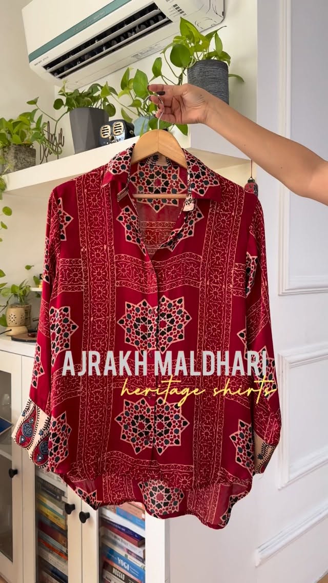 Sahiba Ajrakh Print Maldhari Heritage Shirt