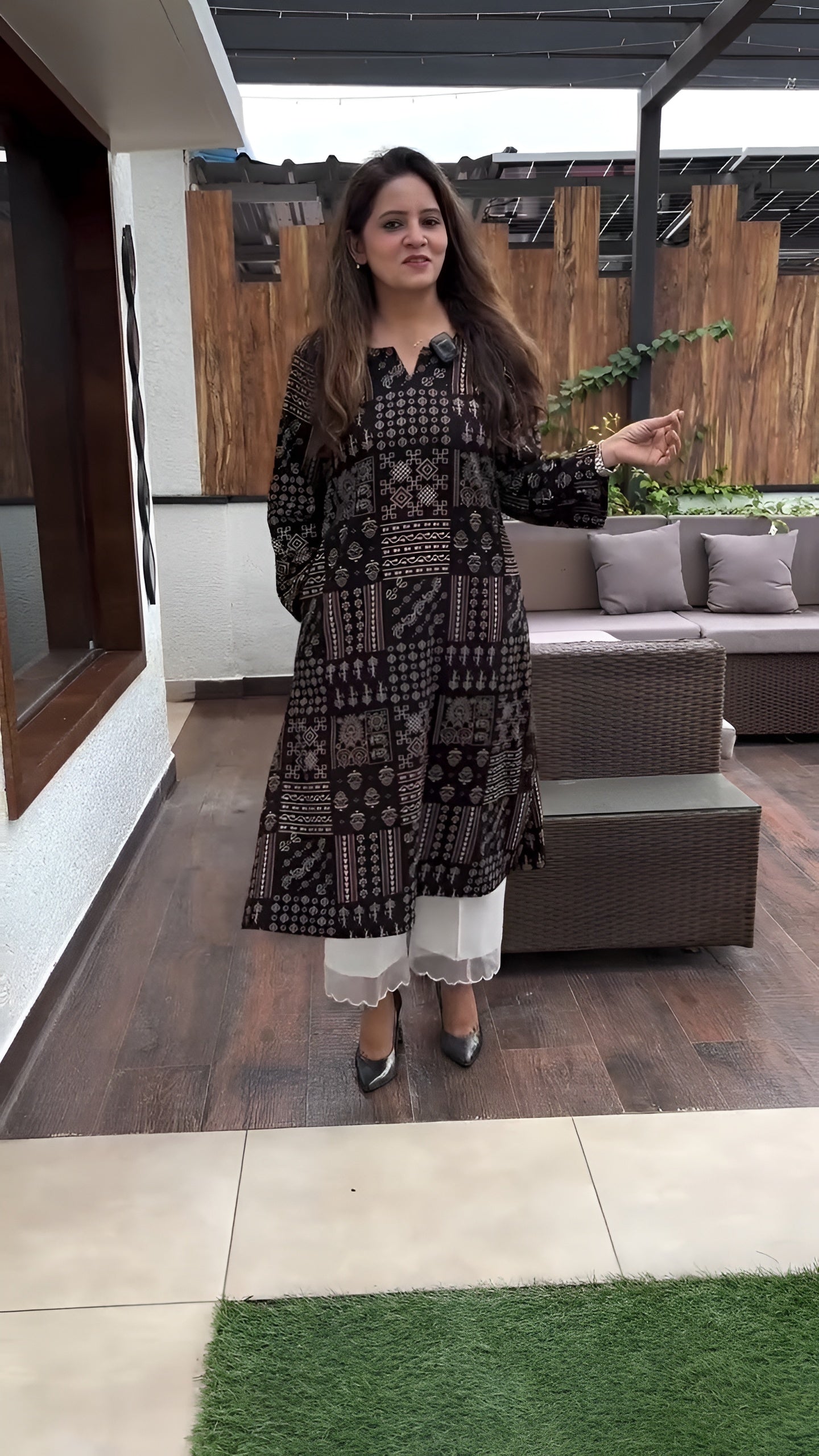 Kunika Ajrakh Print Cotton Kurta