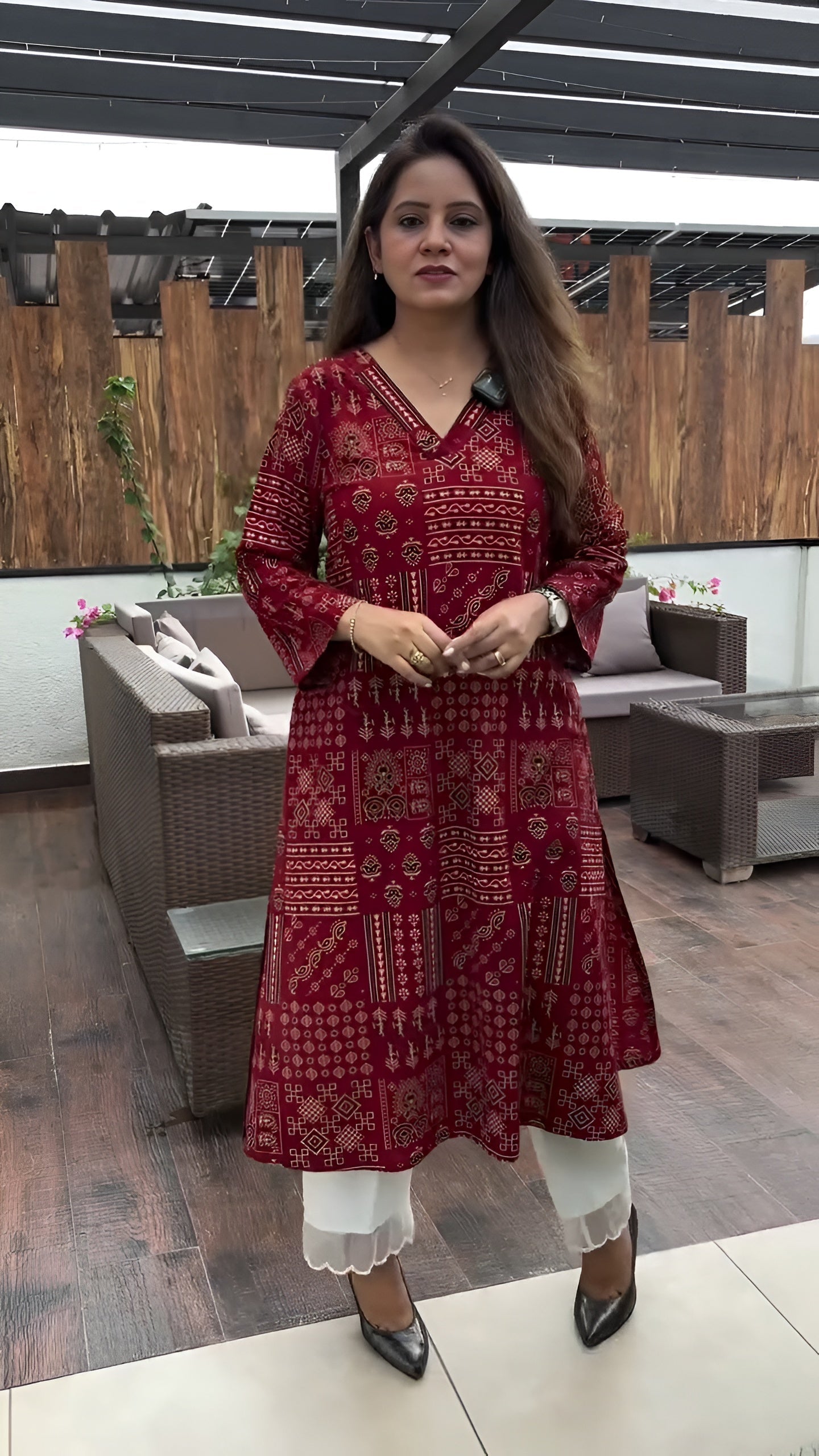 Kunika Ajrakh Print Cotton Kurta