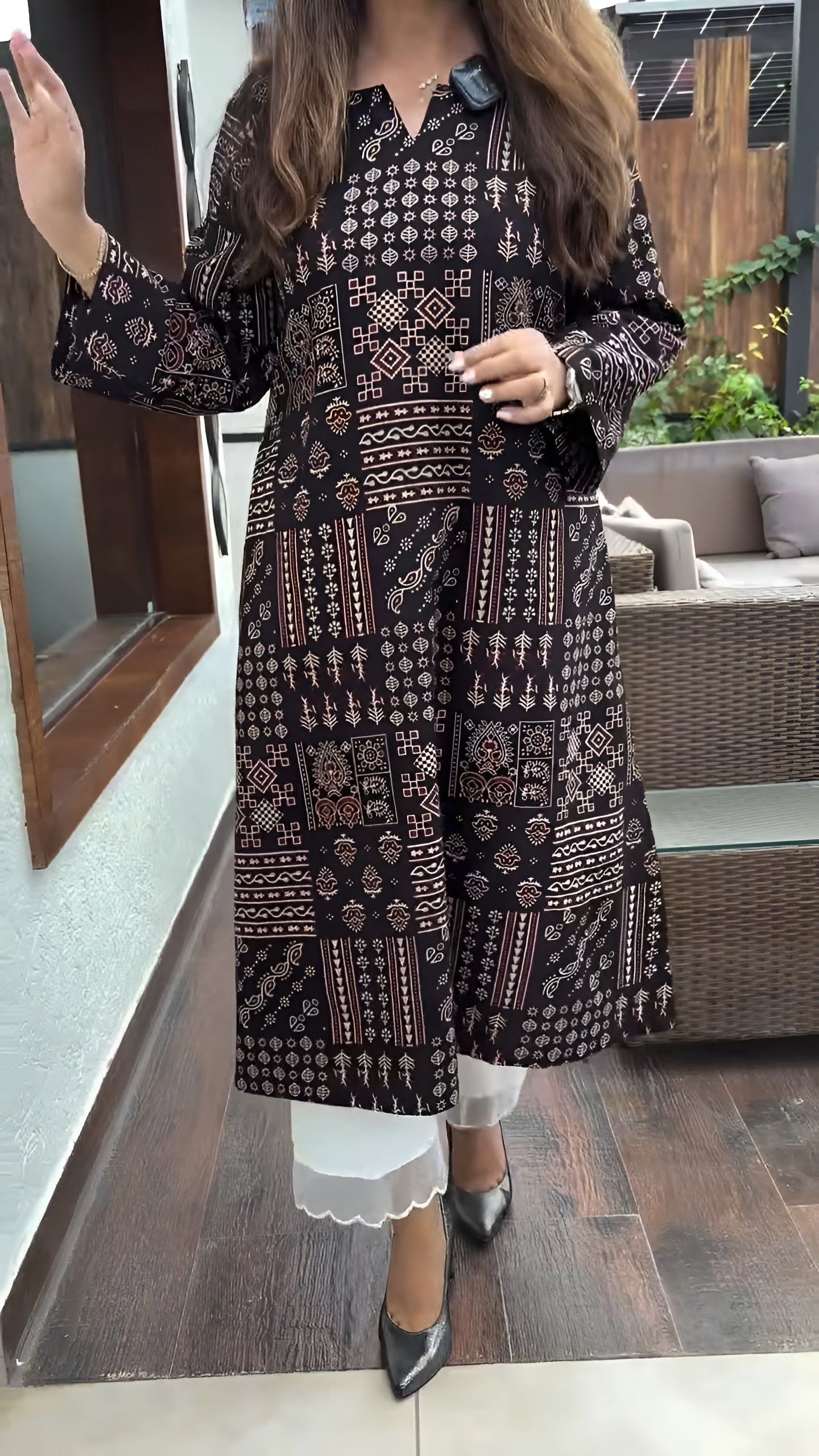 Kunika Ajrakh Print Cotton Kurta