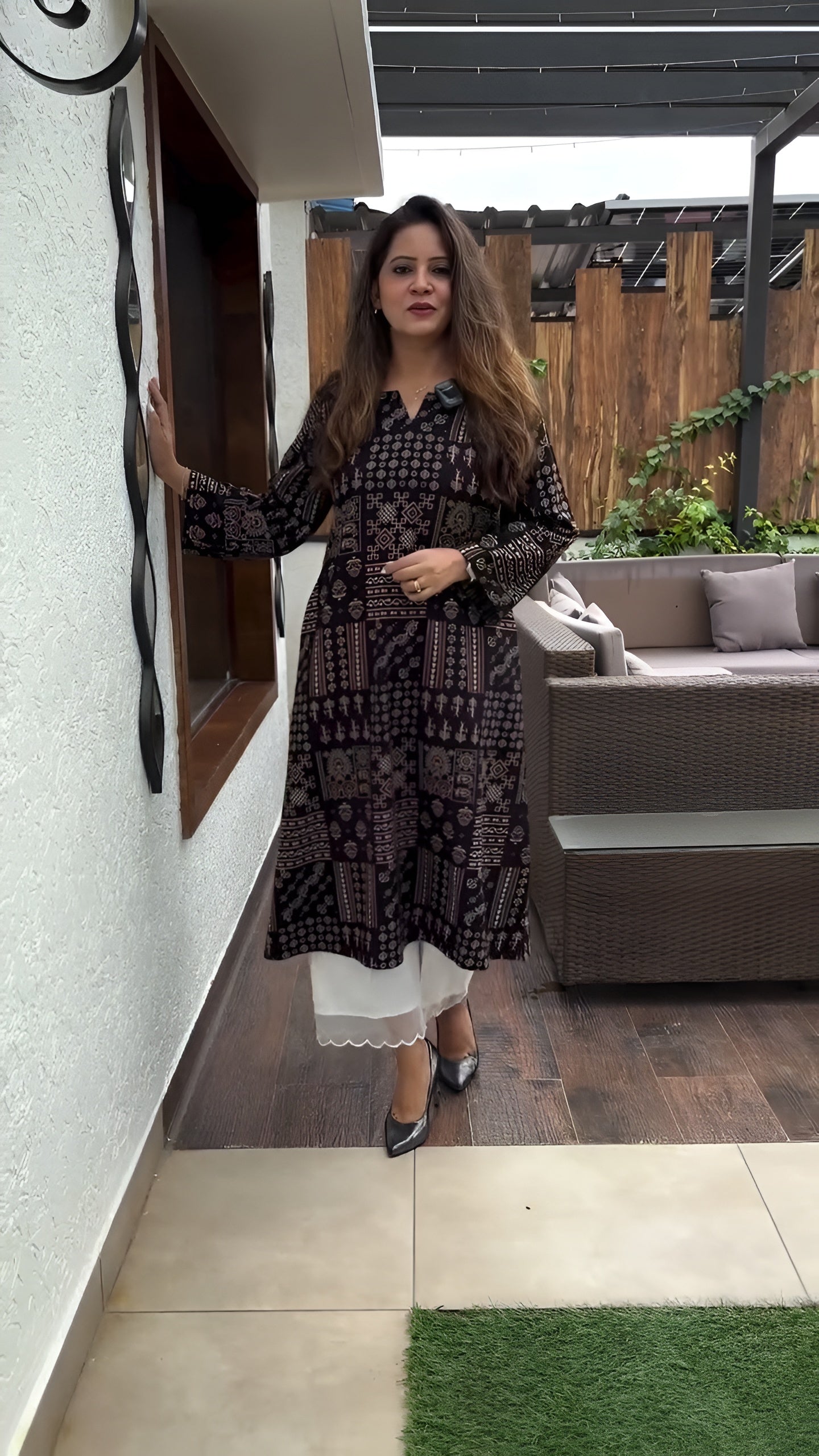 Kunika Ajrakh Print Cotton Kurta