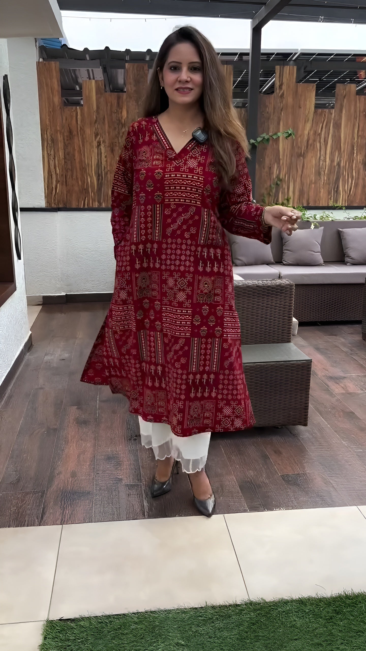 Kunika Ajrakh Print Cotton Kurta