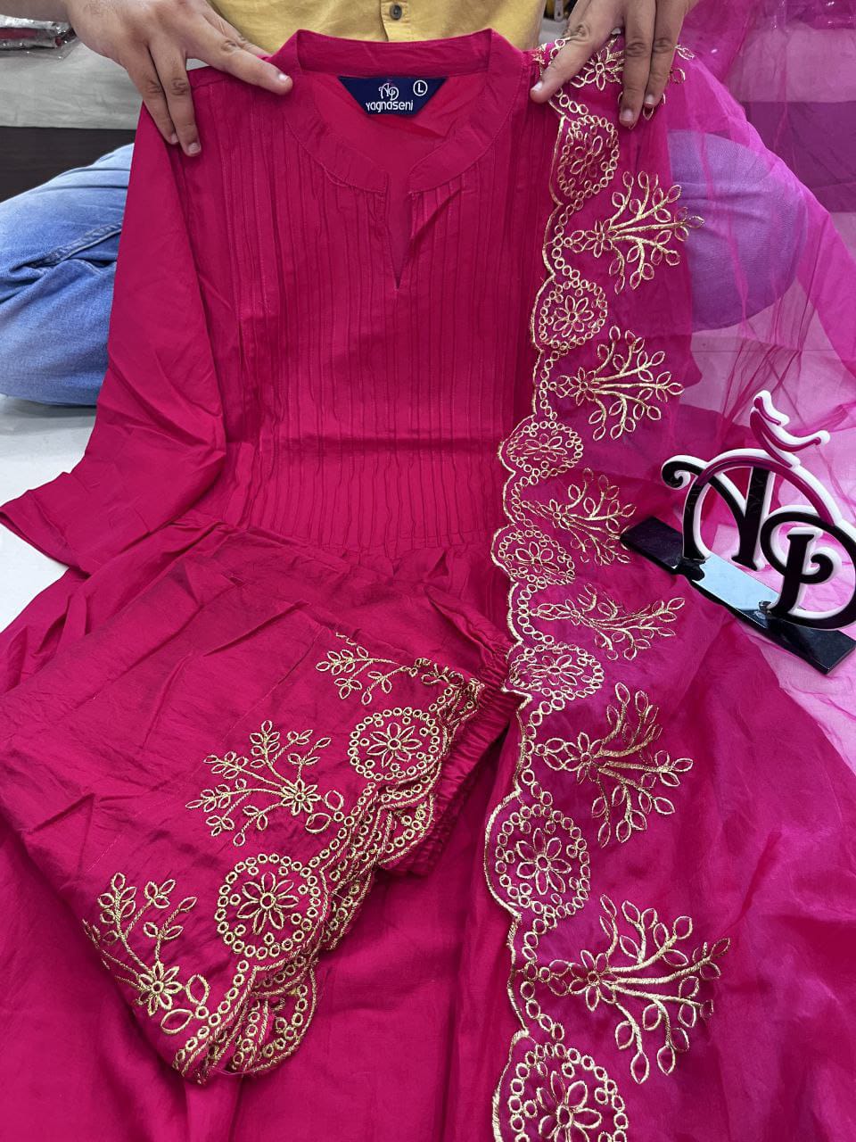 Graceful Pink Ethnic Kurta-Set