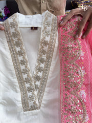 Ultimate White Ethnic Kurta-Set