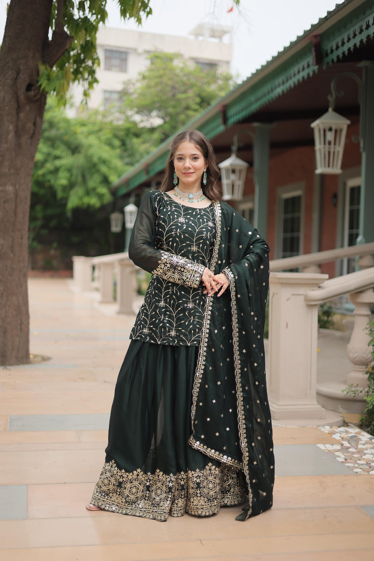 Amazing Green Ethnic Kurta-Set