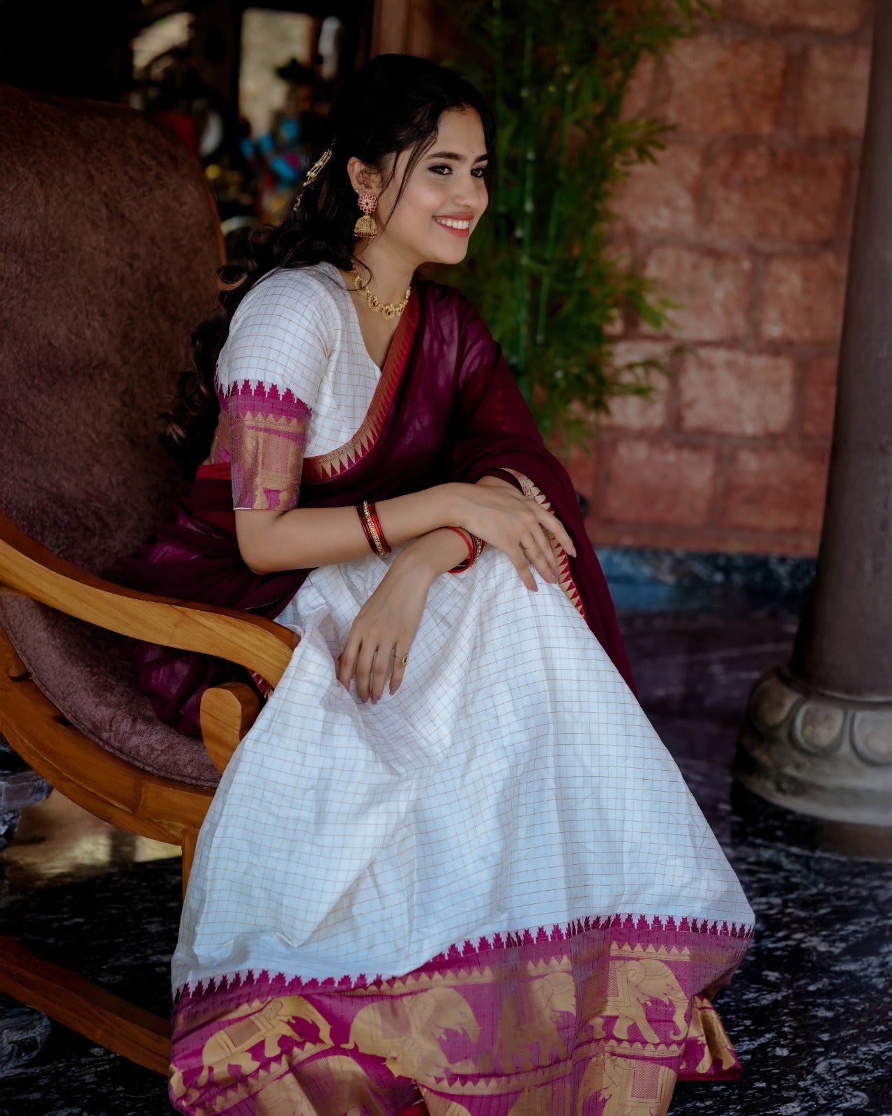 Radiant Poly Cotton Chex With Zari Weaving Work Lehengha Choli With Dupatta
