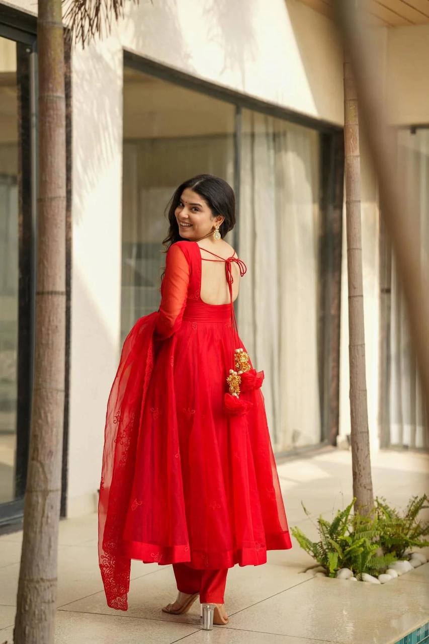 Pastel Red Kurta Set