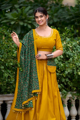 Magestic  Mustard Pure Cotton