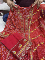 Vibrant Red Ethnic Kurta-Set