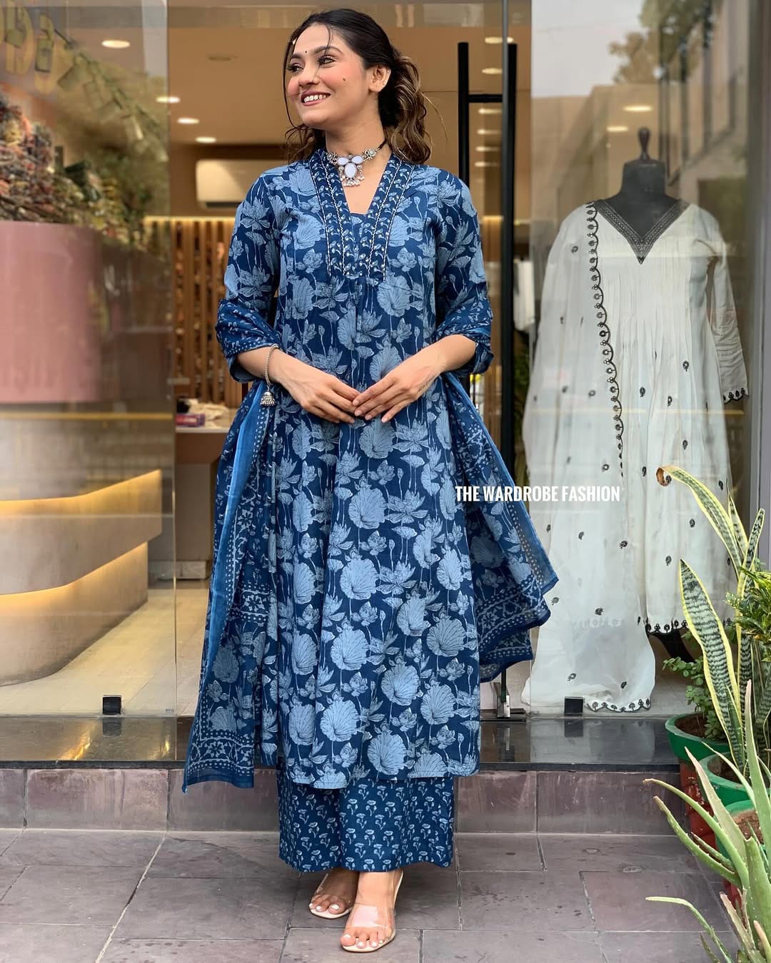 Opulent Blue Ethnic Kurta-Set