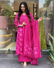 Pastel Pink Ethnic Kurta-Set