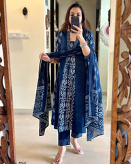 Glorious Blue Ethnic Kurta-Set