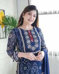 Glorious Blue Ethnic Kurta-Set