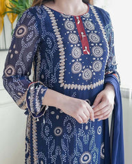 Glorious Blue Ethnic Kurta-Set